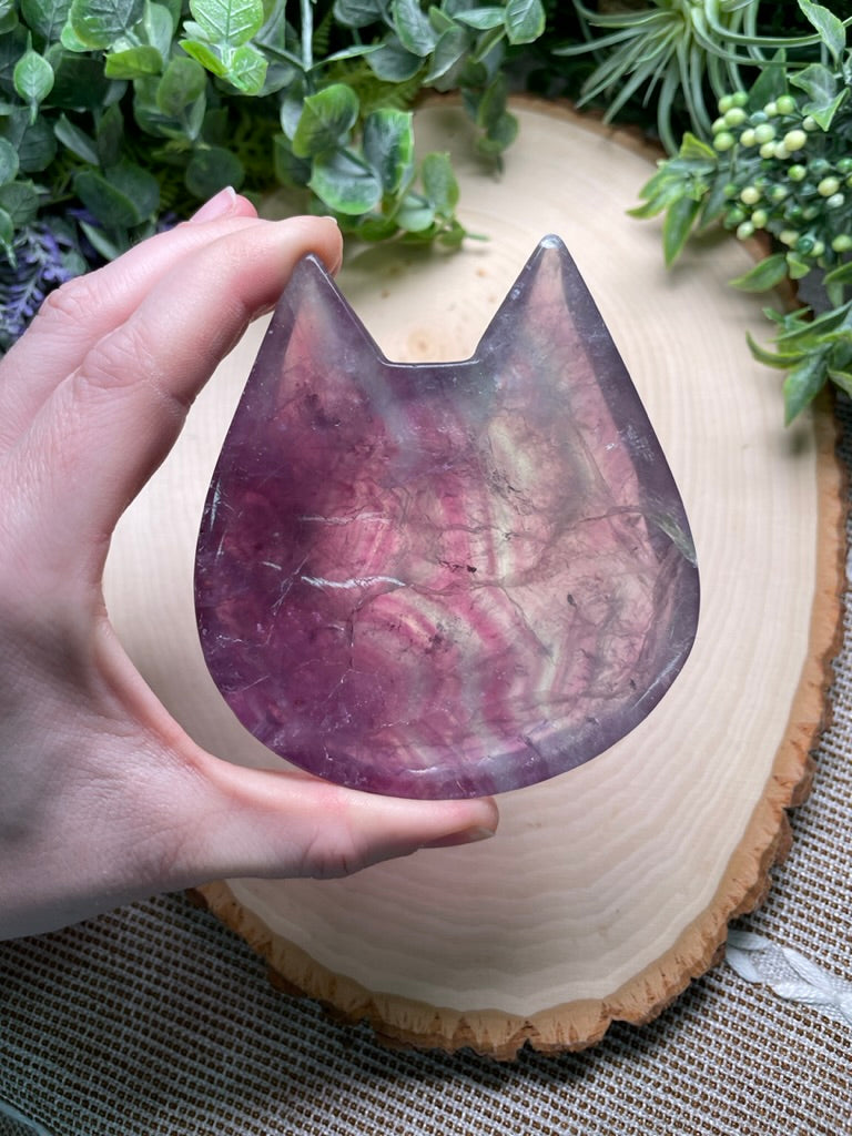 Fluorite Cat Bowl