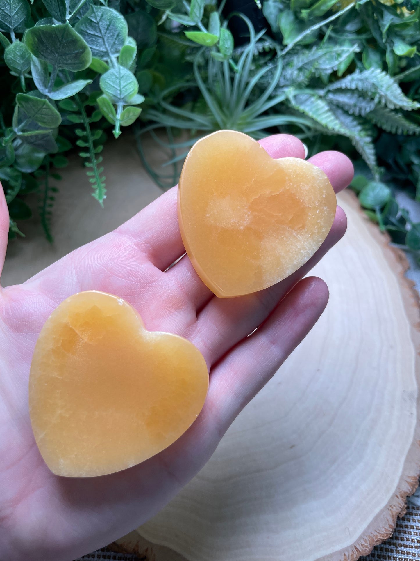 Yellow Calcite Dalgona Cookie Heart