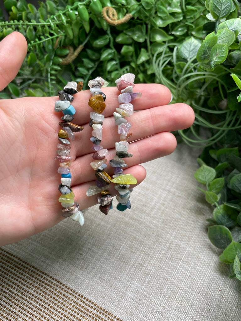 Mixed Stone Chip Bracelet