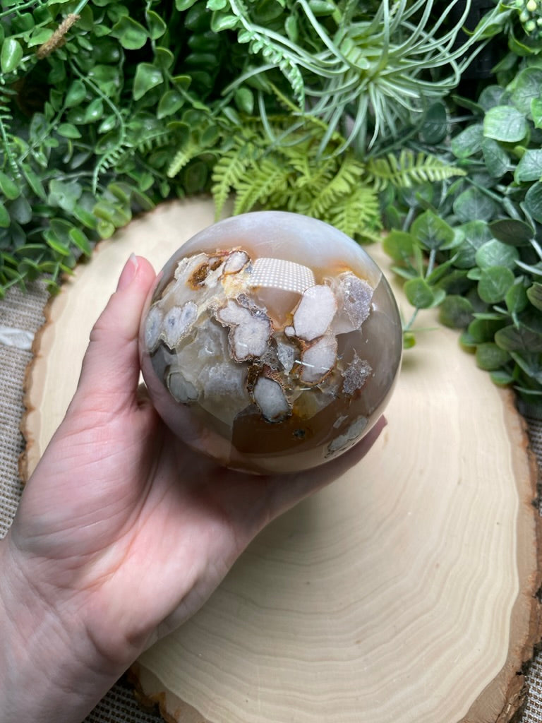 Flower Agate Sphere