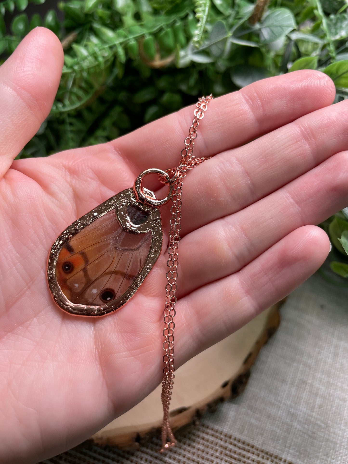 Garnet Butterfly Wing Necklace