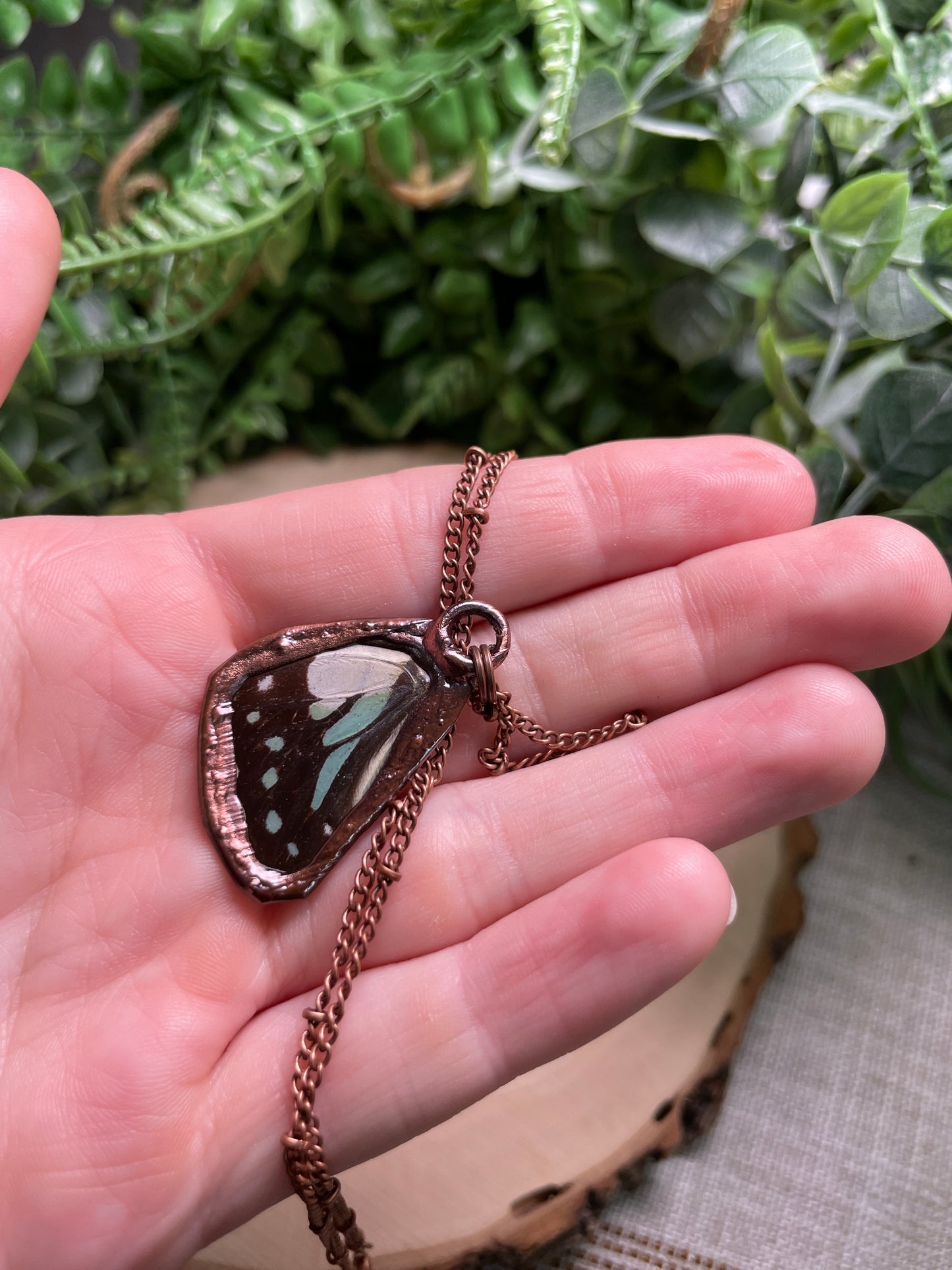 Amethyst Butterfly Wing Necklace