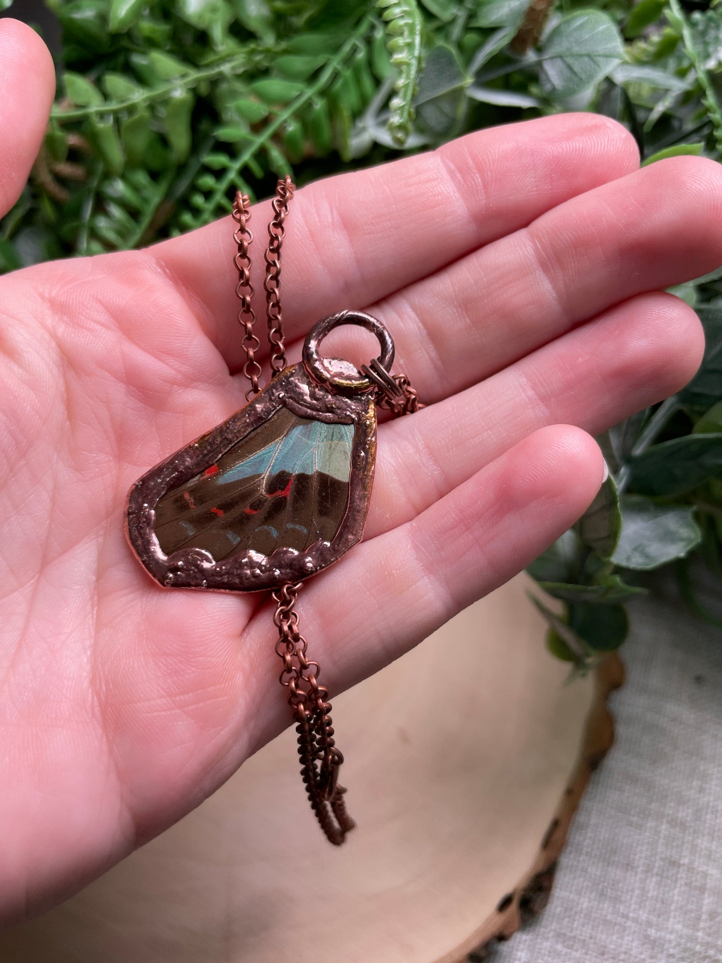 Moonstone Butterfly Wing Necklace