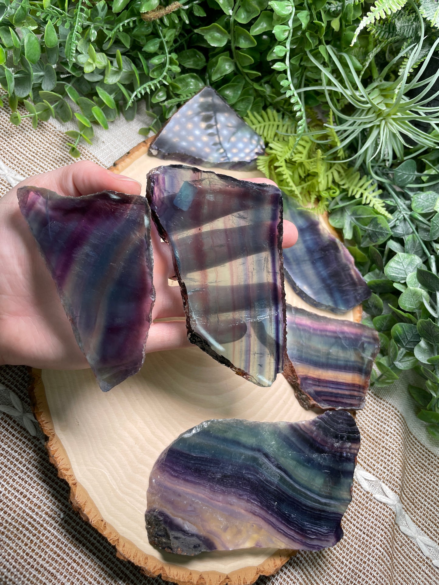 Rainbow Fluorite Slab