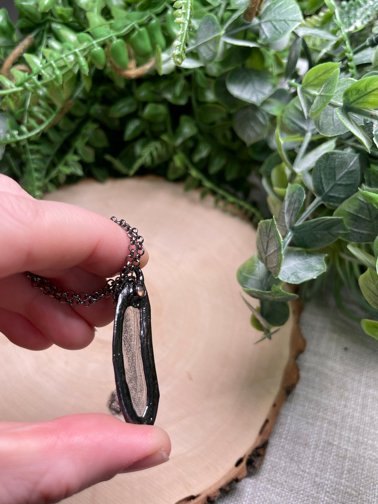 Labradorite Dragonfly Wing Necklace