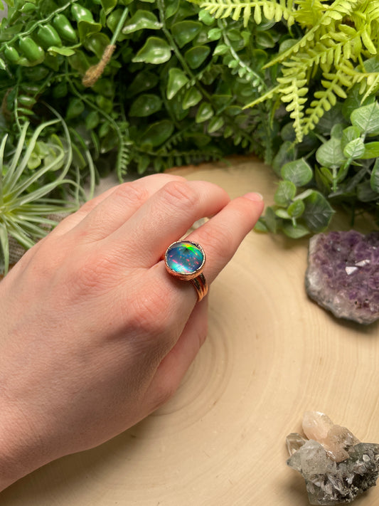 Opal Doublet Ring Size 8