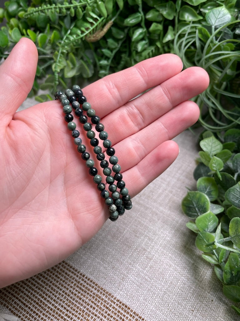 Kambaba Jasper 4mm Beaded Bracelet