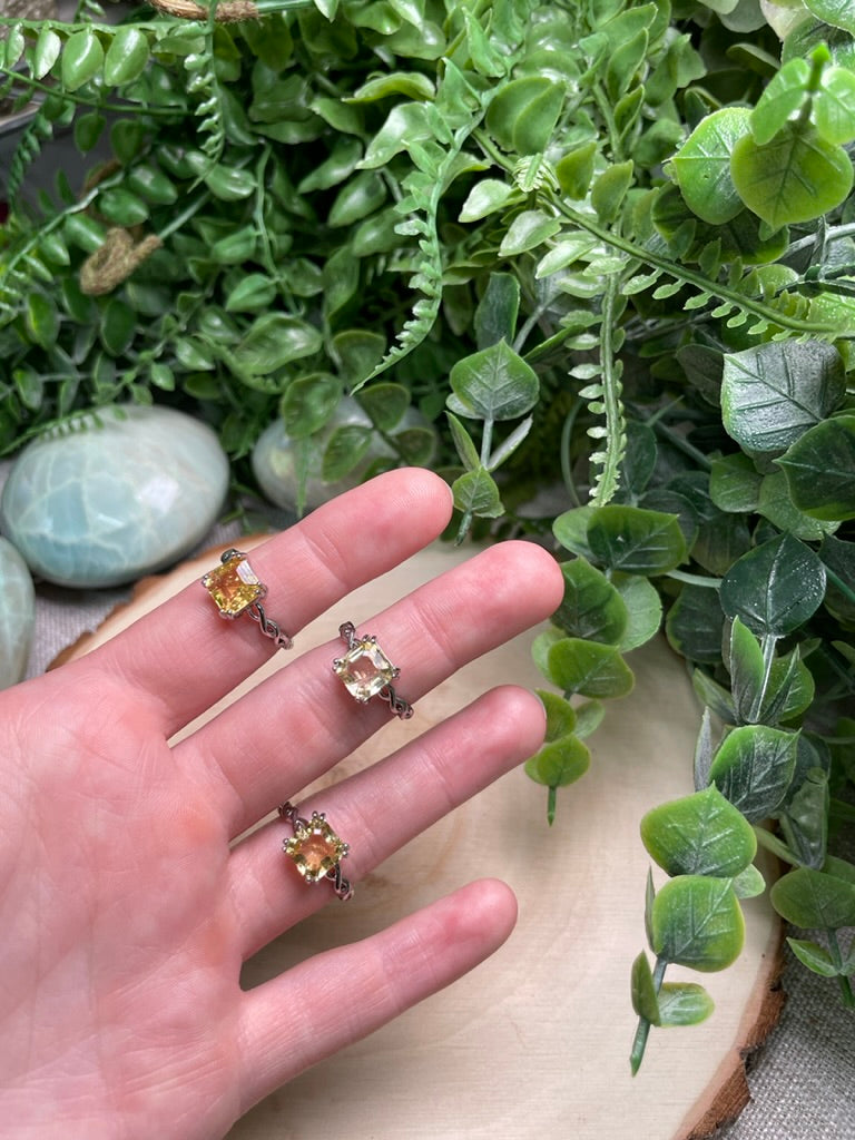 Citrine Adjustable Ring