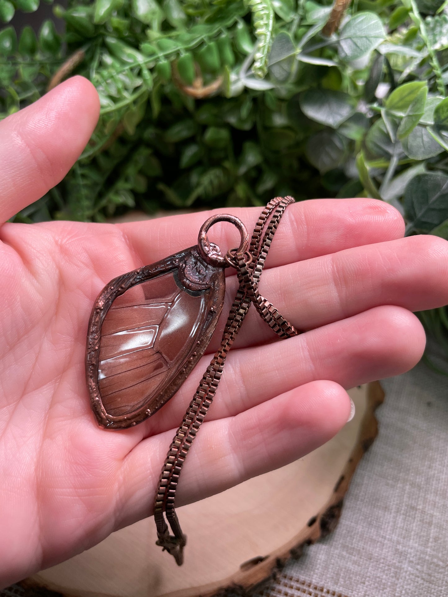 Tigers Eye Butterfly Wing Necklace