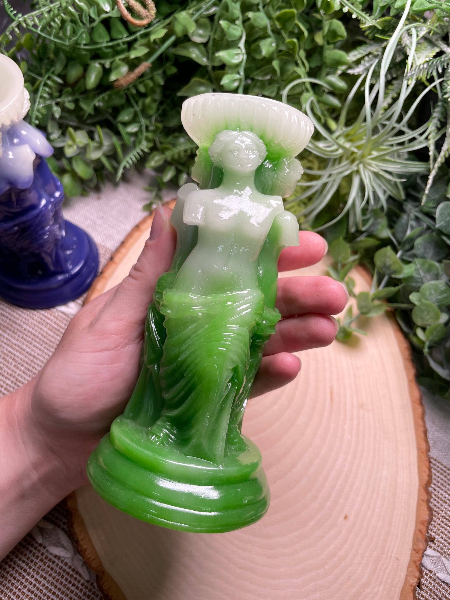 Goddess Statue Resin Sphere Holder