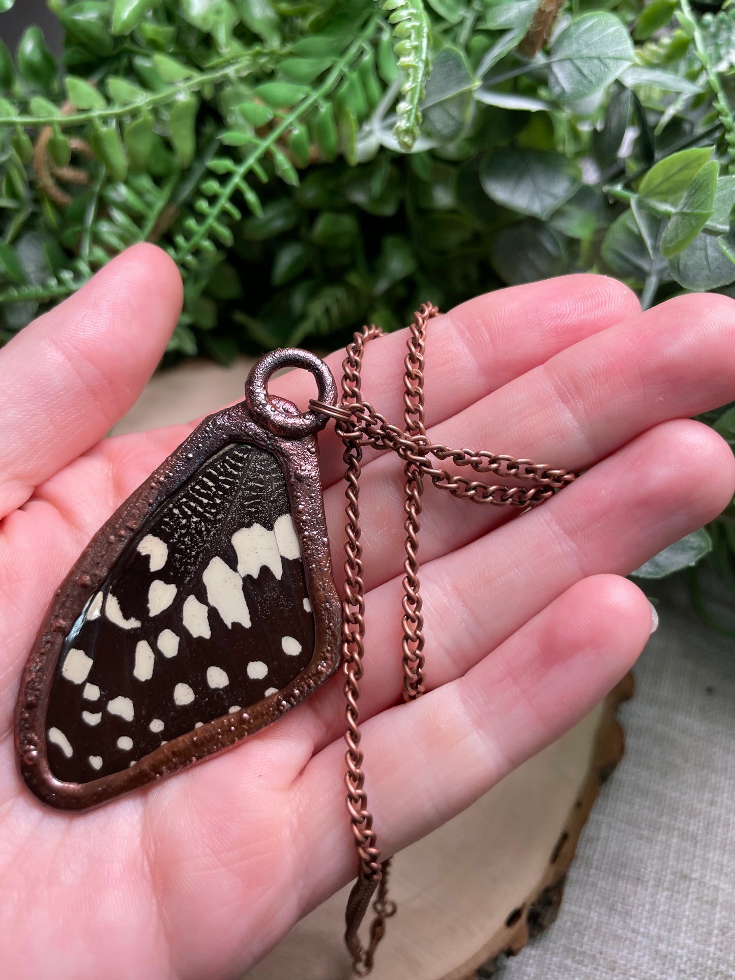 Mother of Pearl Shell Butterfly Wing Necklace