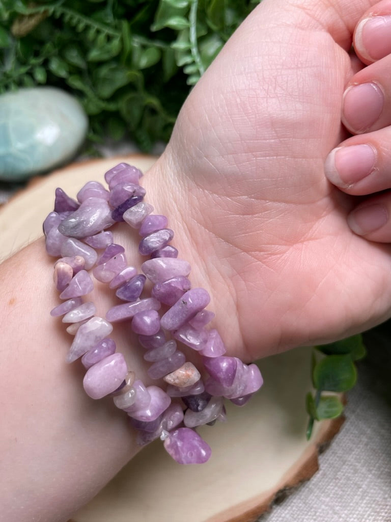 Lepidolite Chip Bracelet