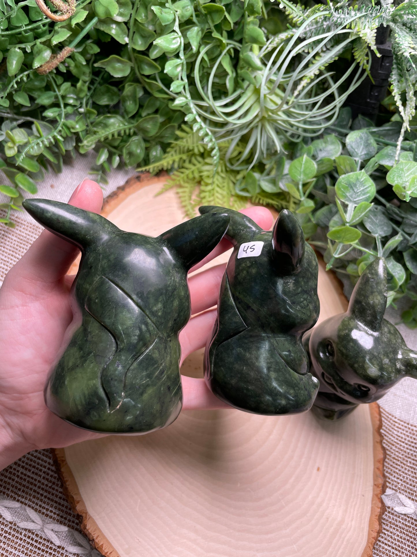 Green Synthetic Jade Pikachu