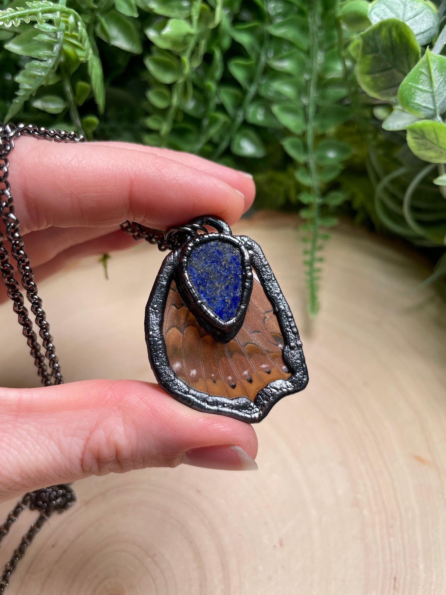 Lapis Butterfly Wing Necklace