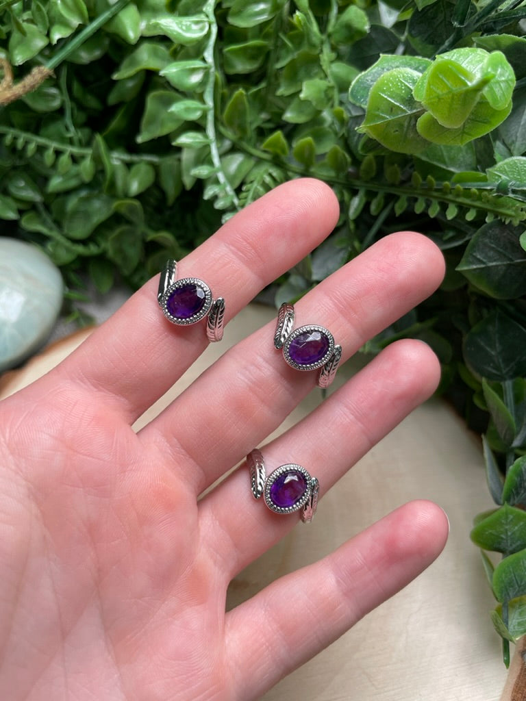 Amethyst Adjustable Ring