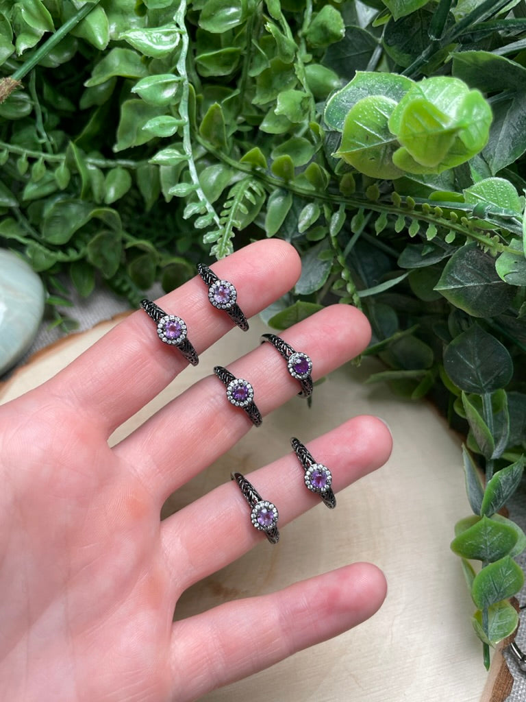 Amethyst Adjustable Ring