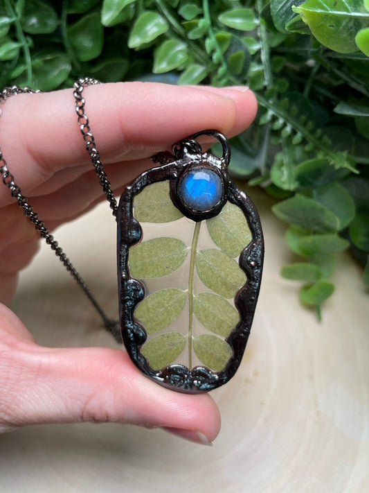 Leaves and Labradorite Necklace