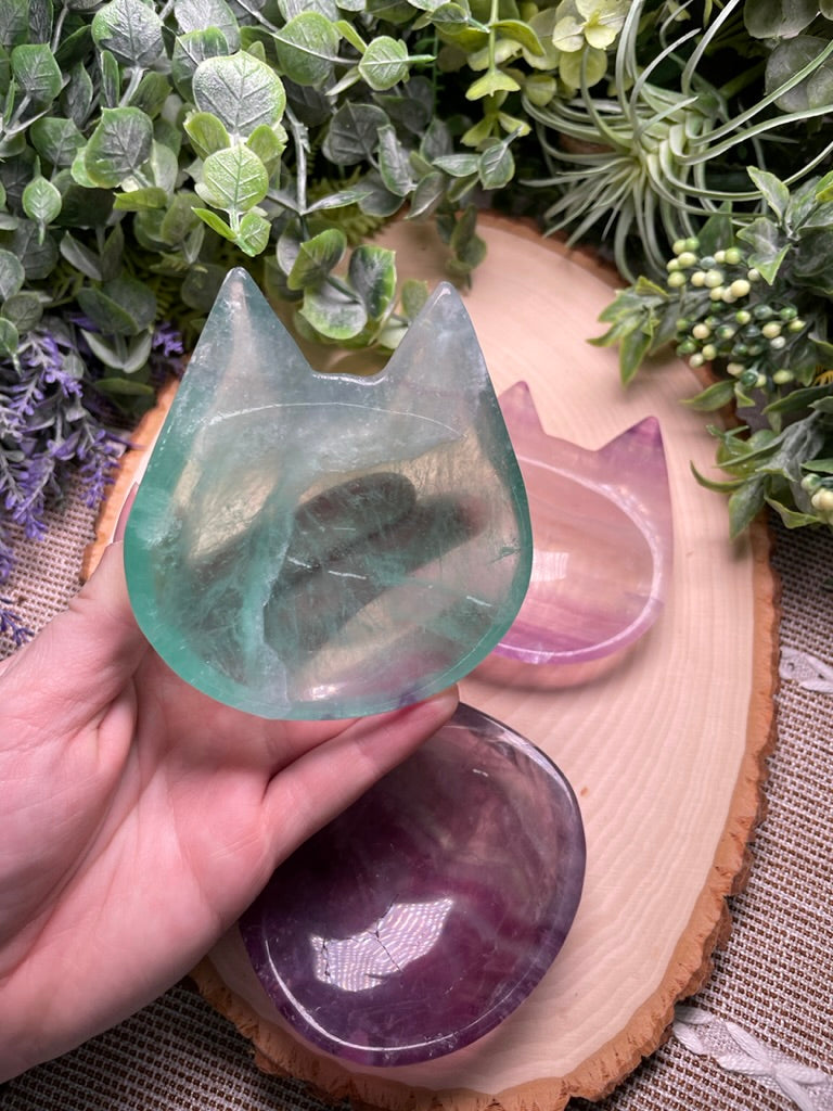 Fluorite Cat Bowl