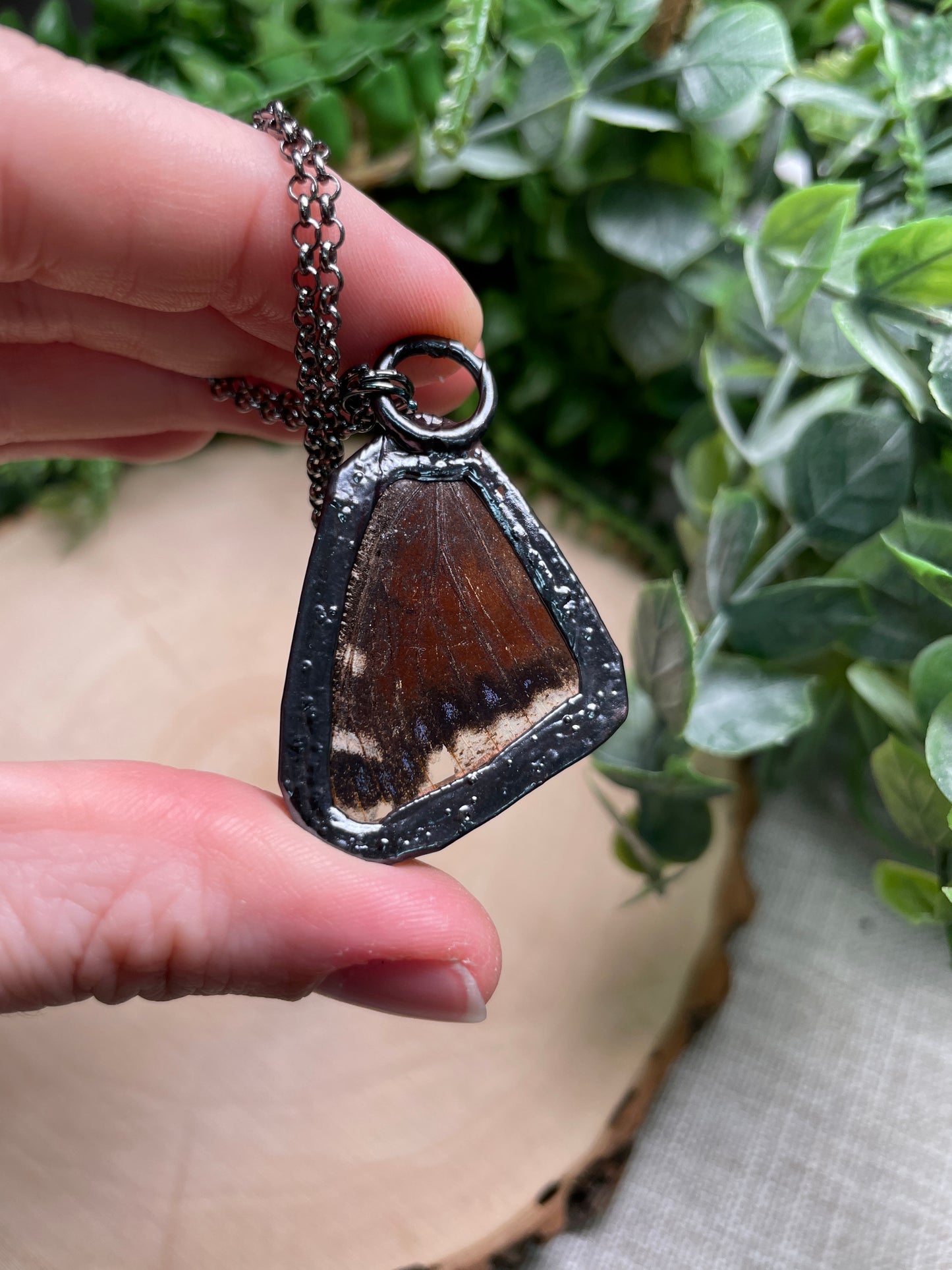 Natural Turquoise Butterfly Wing Necklace