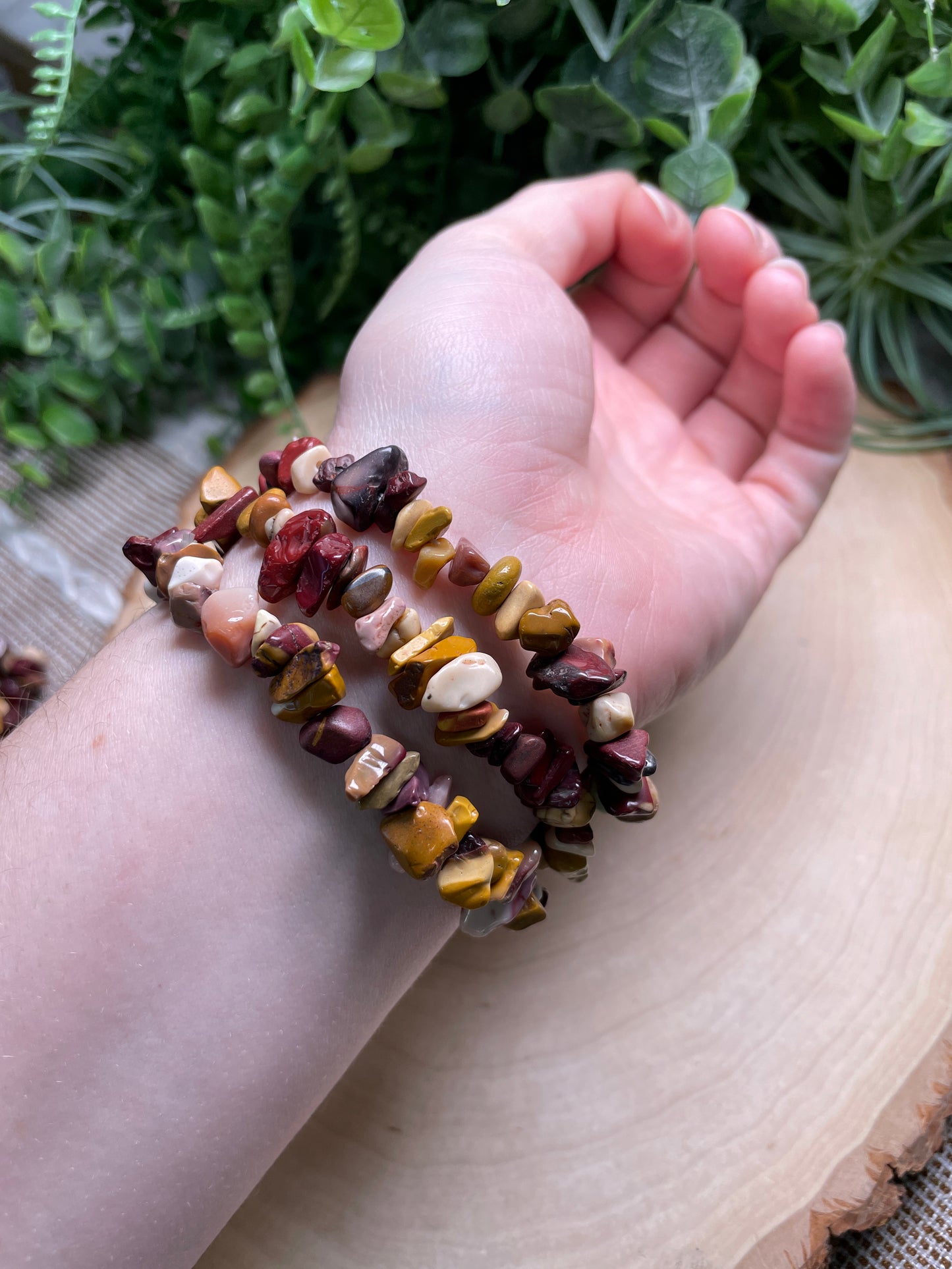 Mookaite Jasper Chip Bracelet