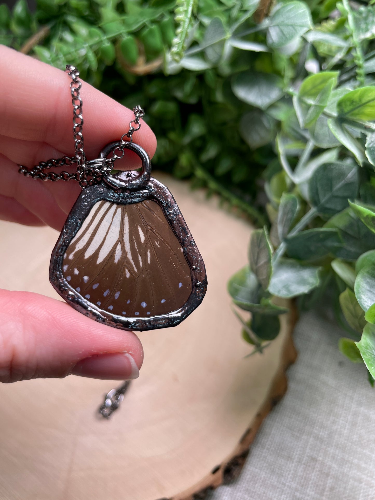 Moonstone Butterfly Wing Necklace