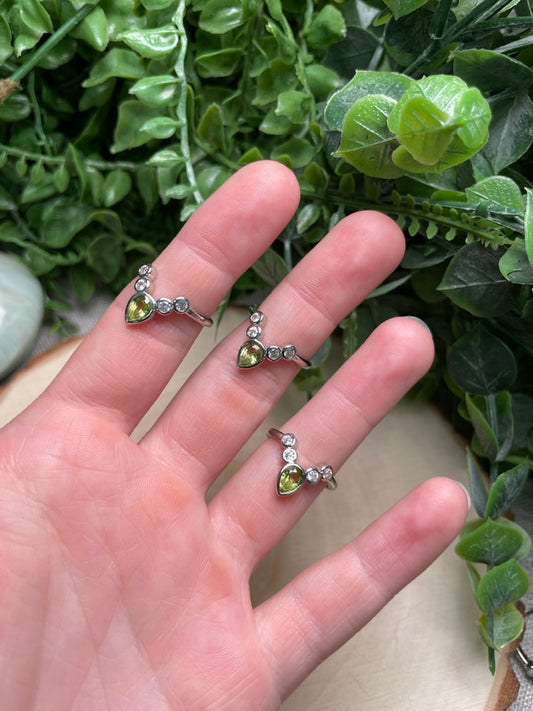 Peridot Adjustable Ring