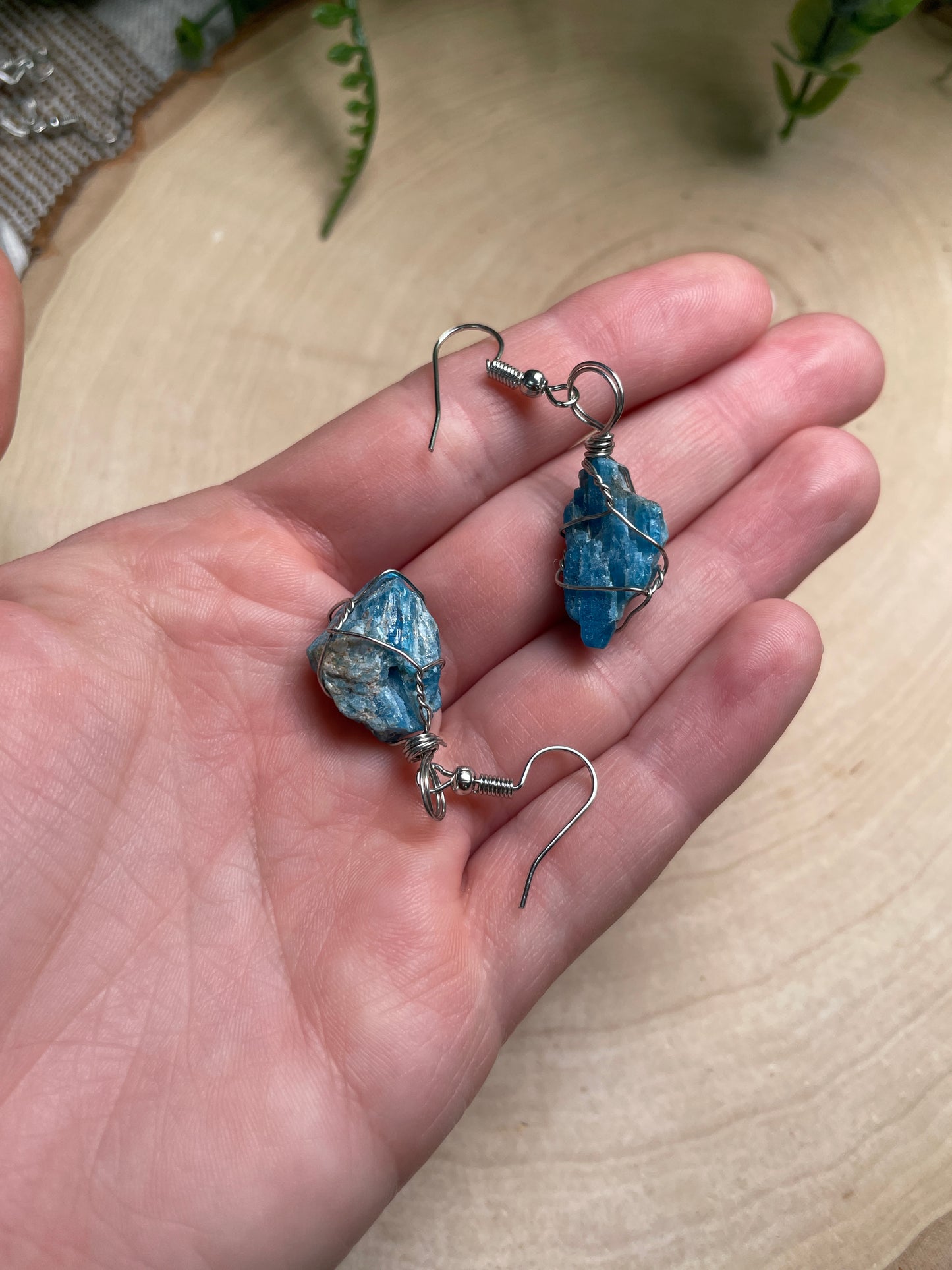 Wire Wrapped Crystal Earrings