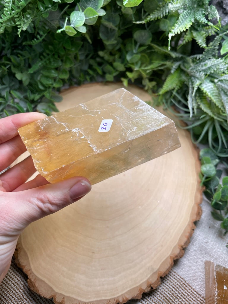 Honey Calcite Cube