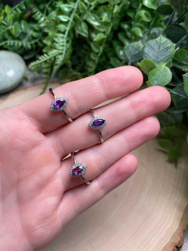 Amethyst Adjustable Ring