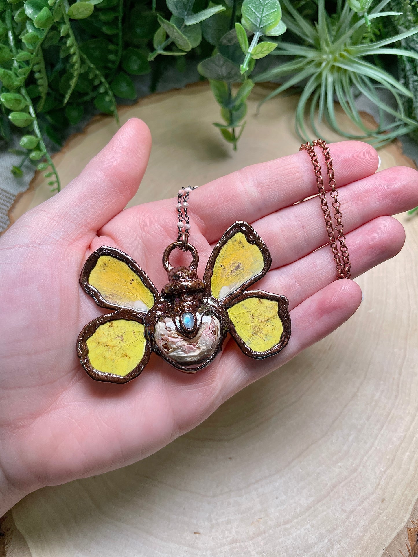 Sunshine Fairy- Butterfly Wing Necklace