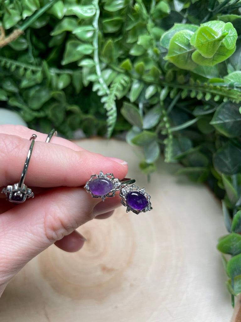 Amethyst Adjustable Ring