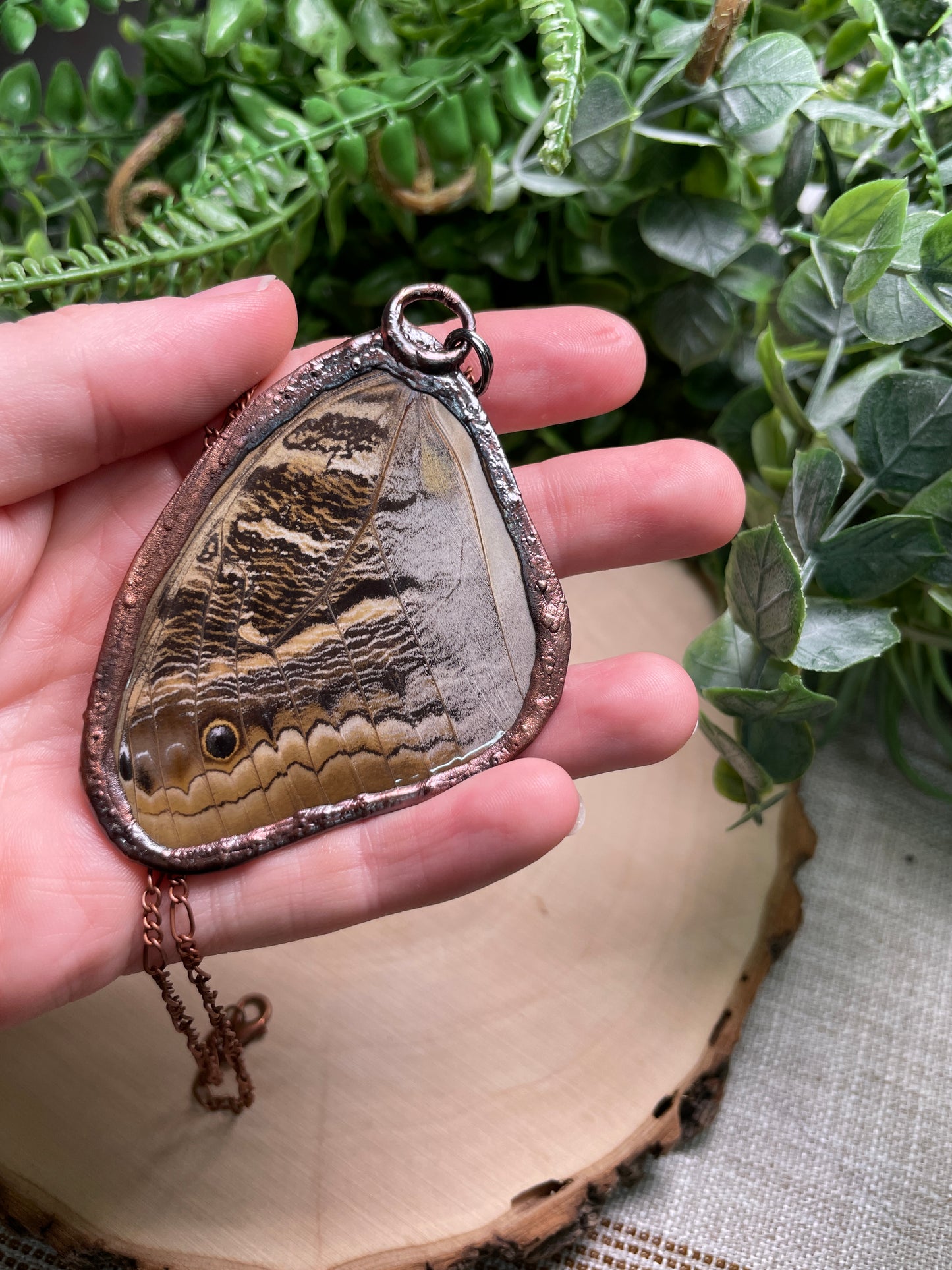 Obsidian Butterfly Wing Necklace