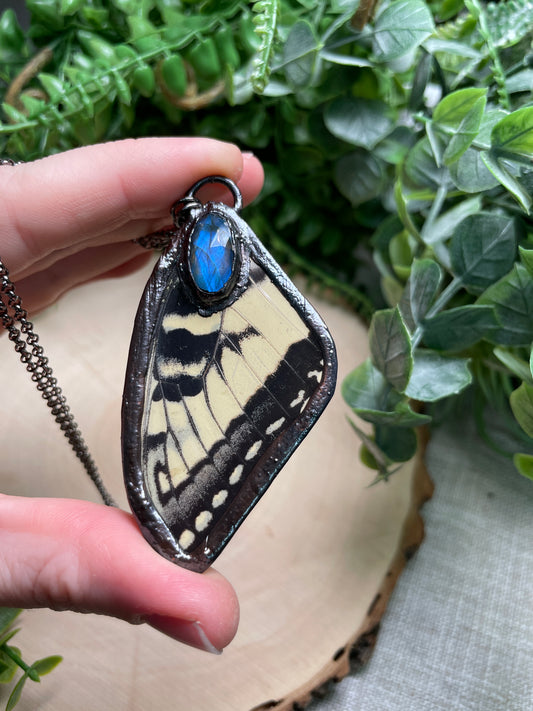 Labradorite Butterfly Wing Necklace