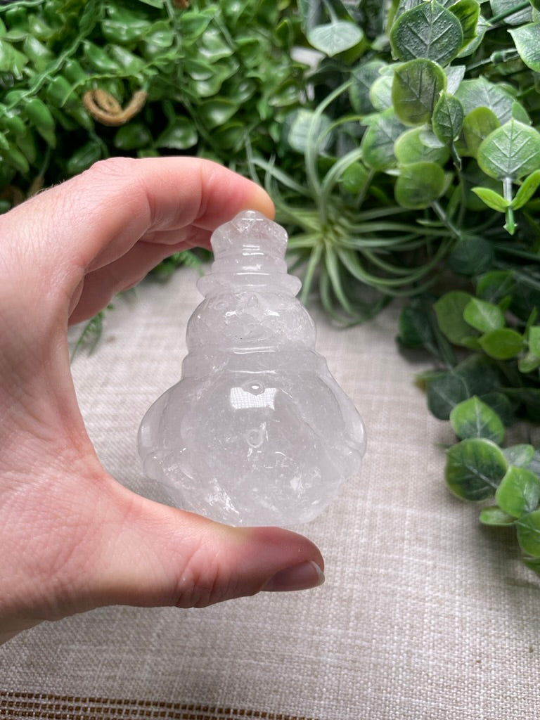 Clear Quartz Snowman (chipped)