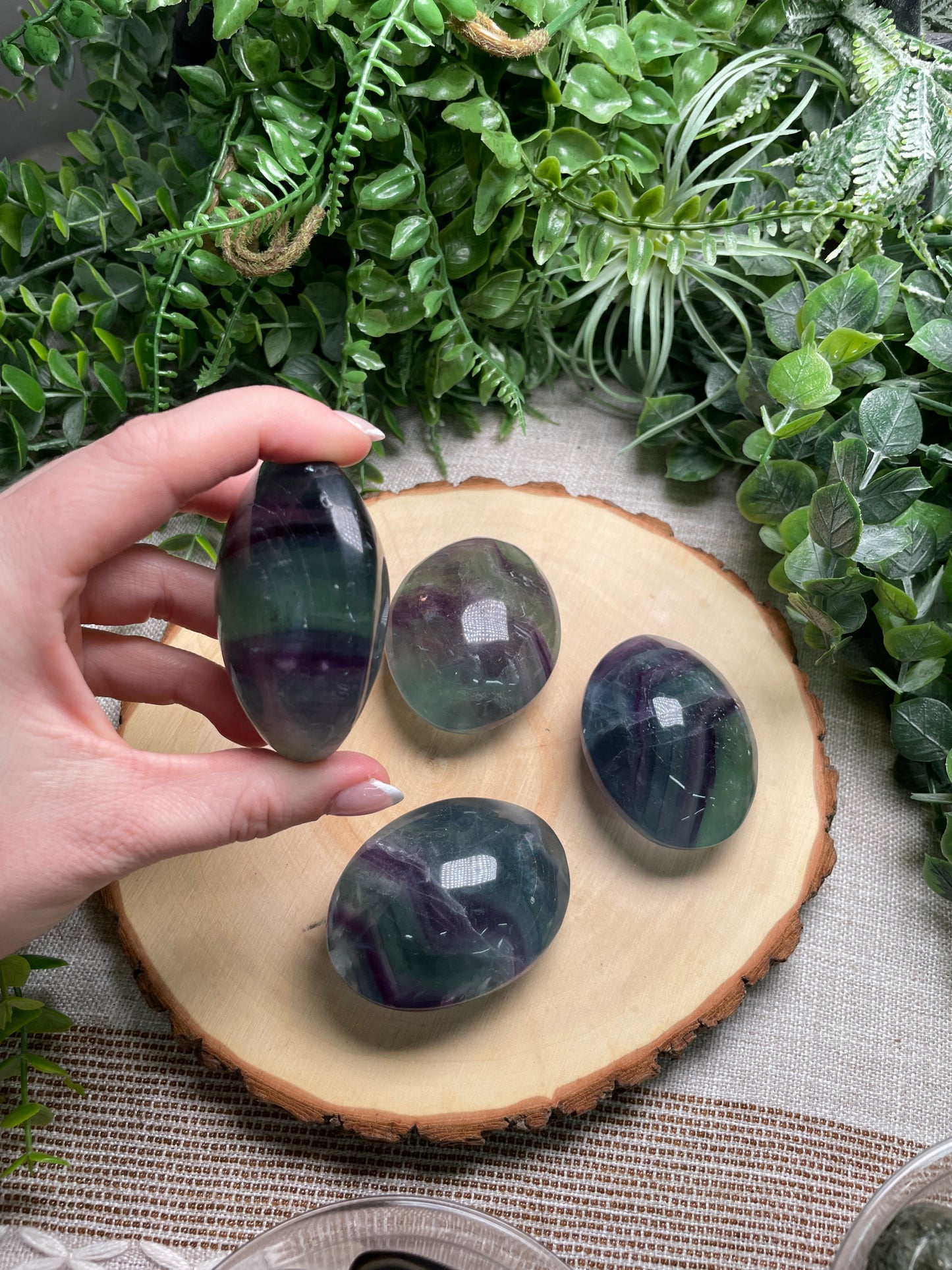 Rainbow Fluorite Palm Stone