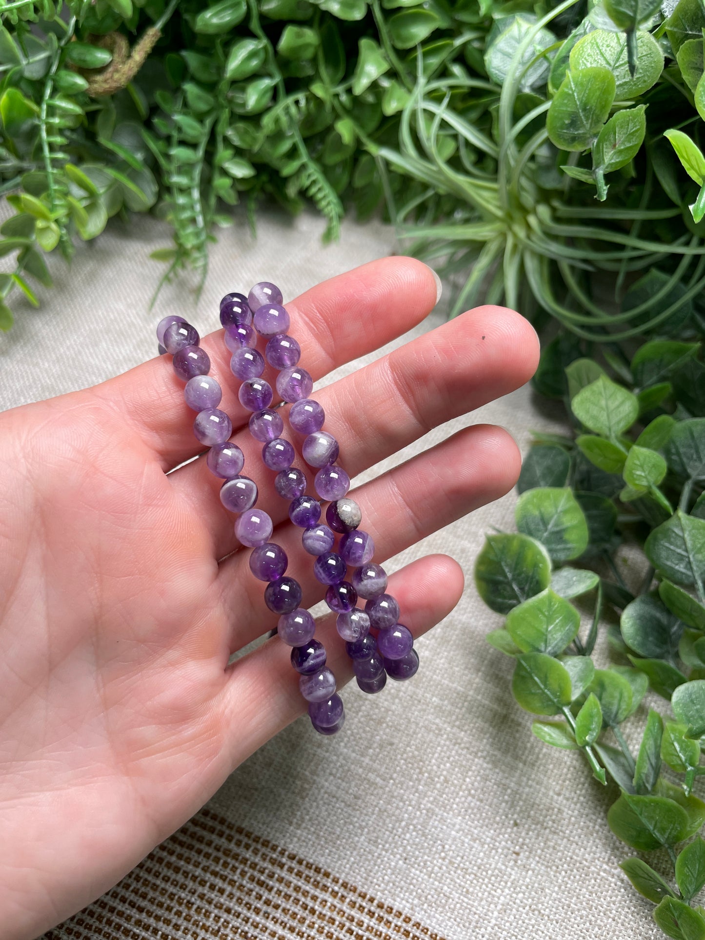 Dream Amethyst 6mm Beaded Bracelet