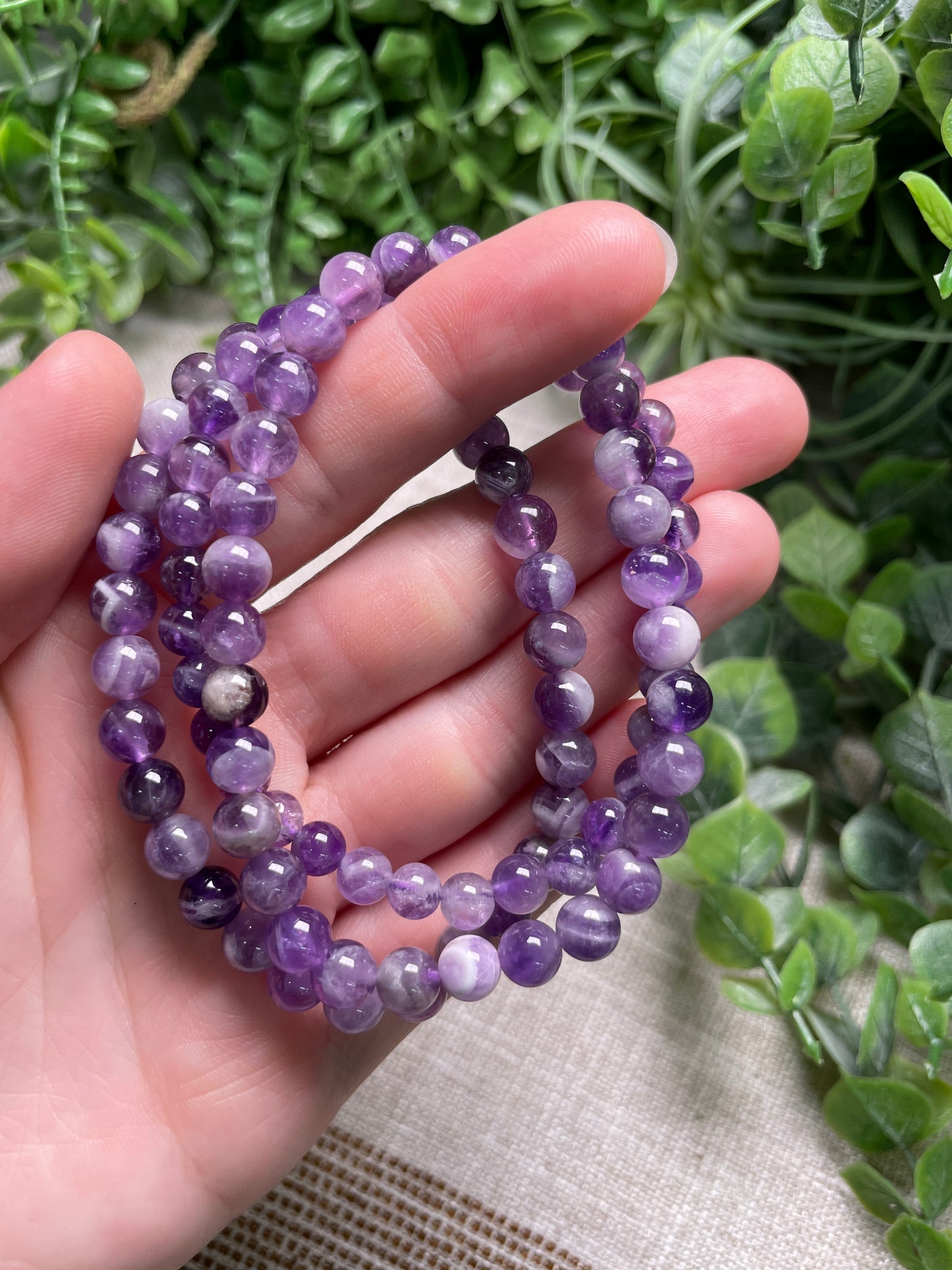 Dream Amethyst 6mm Beaded Bracelet