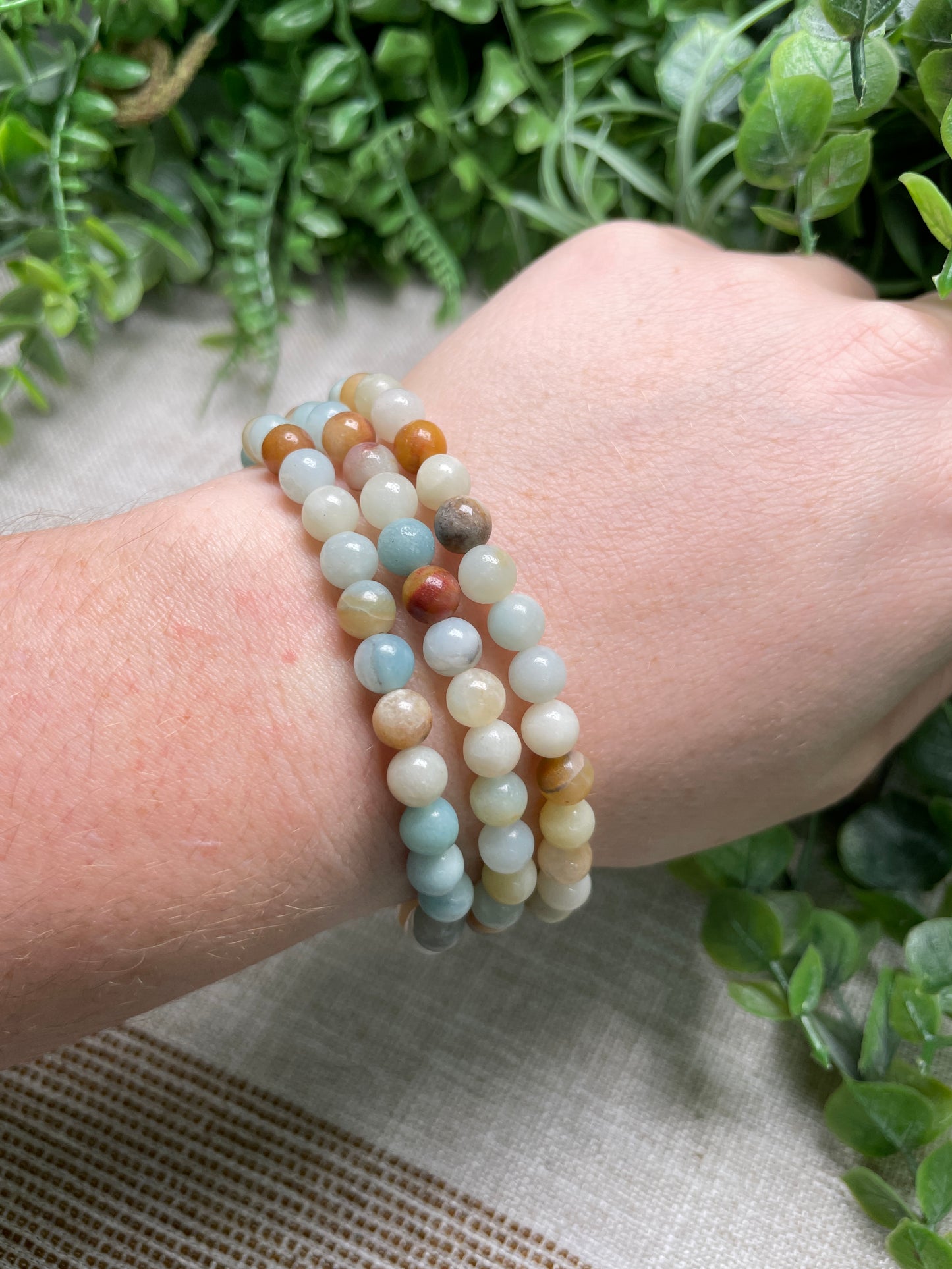 Amazonite 6mm Beaded Bracelet