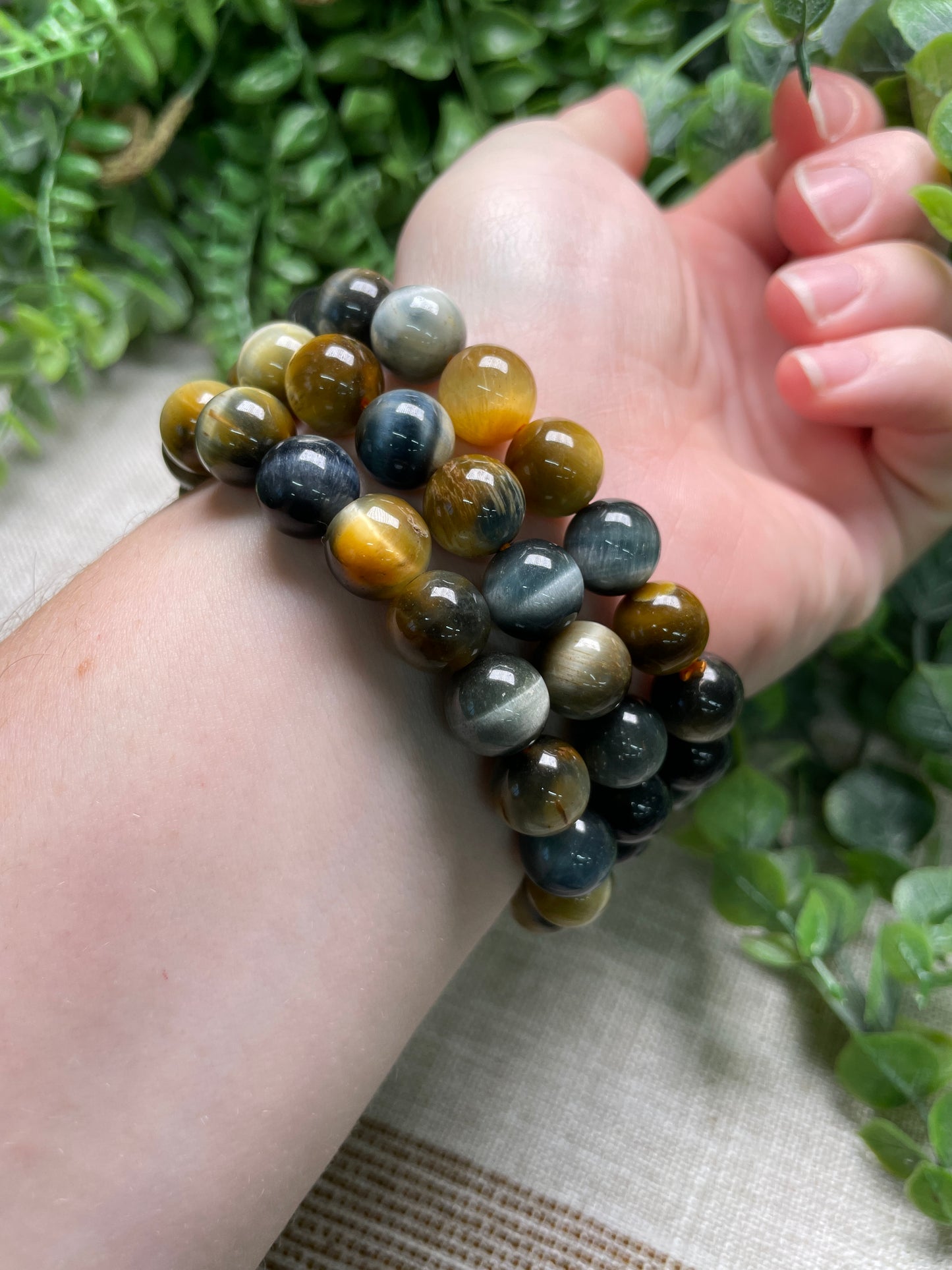 Dream Tigers Eye 10mm Beaded Bracelet