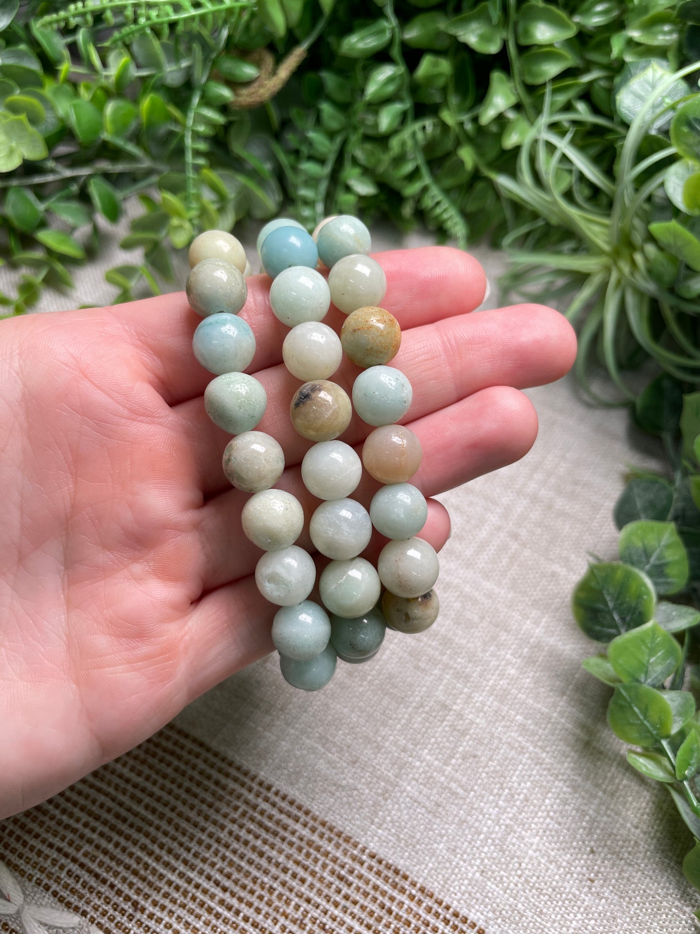 Amazonite 10mm Beaded Bracelet