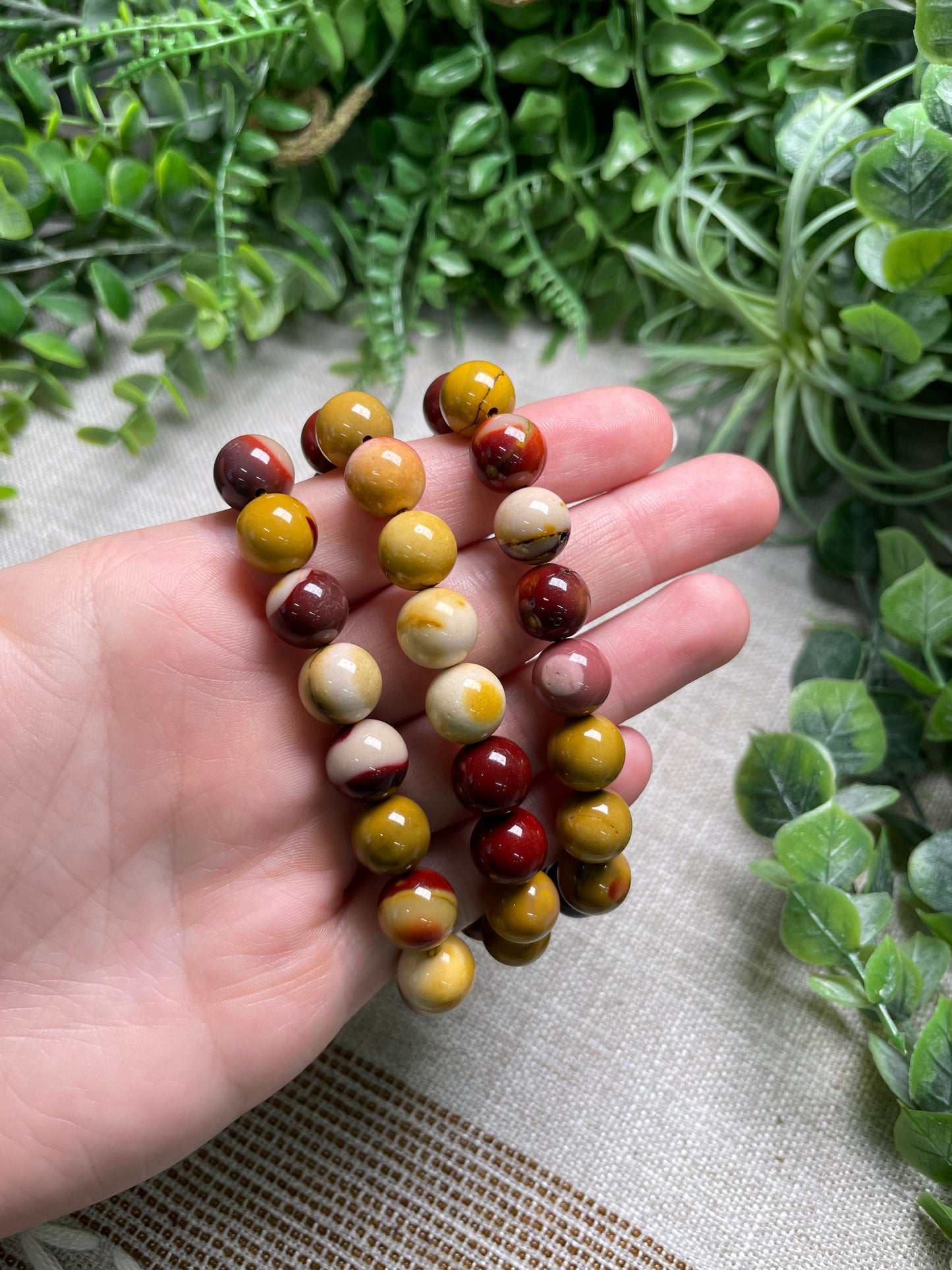 Mookaite Jasper 10mm Beaded Bracelet