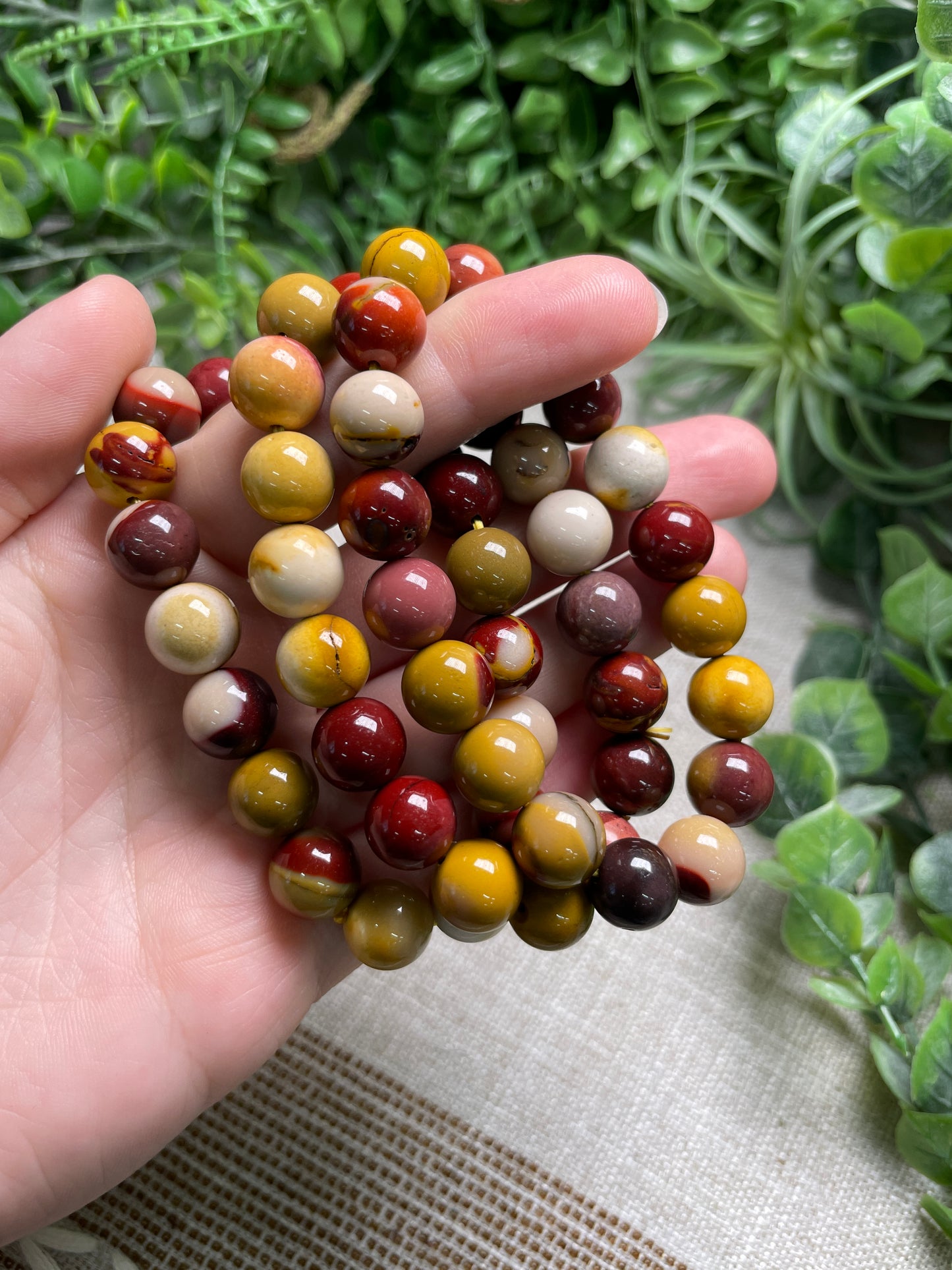 Mookaite Jasper 10mm Beaded Bracelet