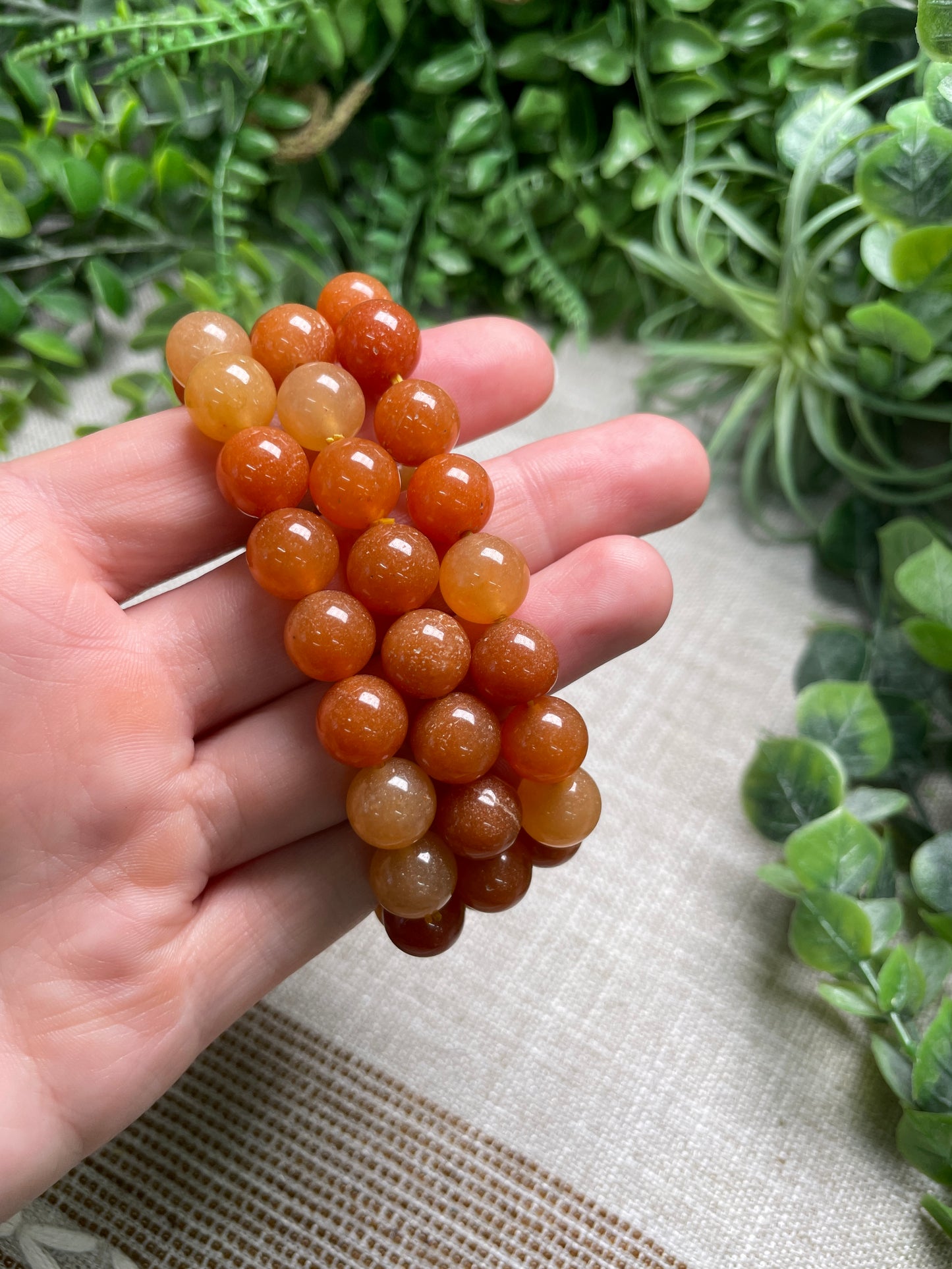 Orange Aventurine 10mm Beaded Bracelet