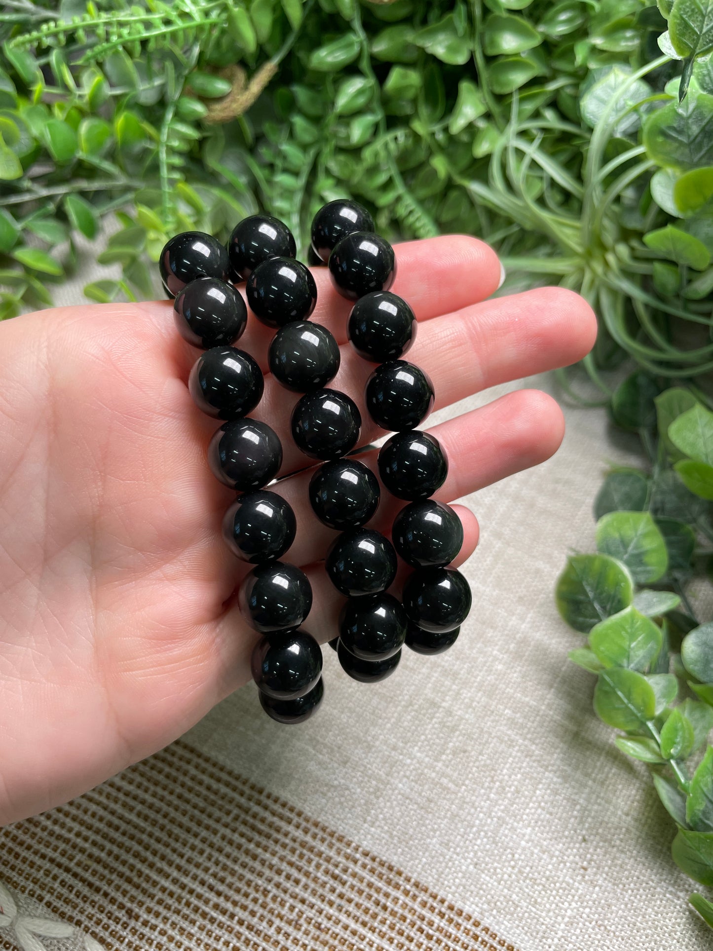 Rainbow Obsidian 12mm Beaded Bracelet