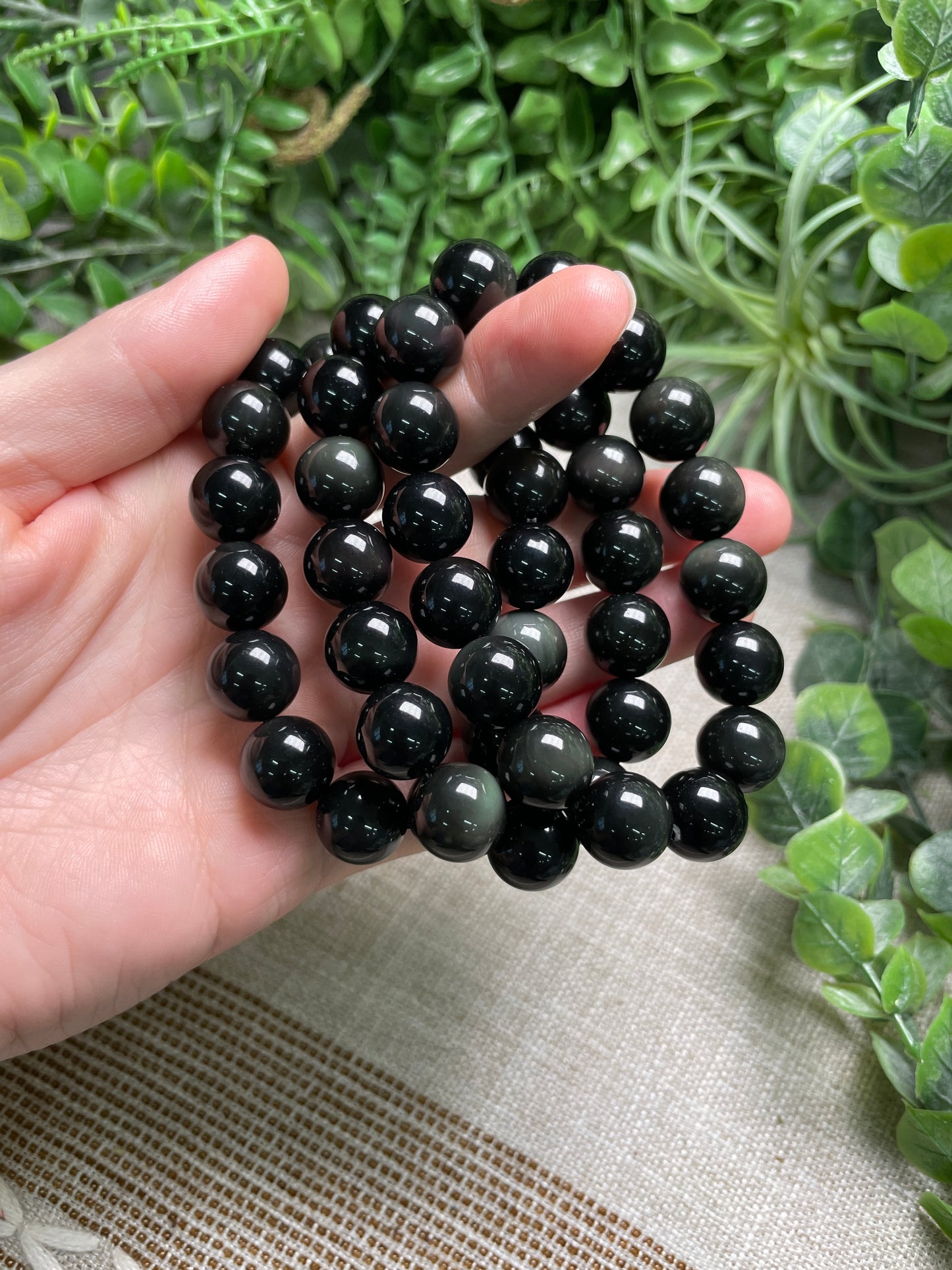 Rainbow Obsidian 12mm Beaded Bracelet