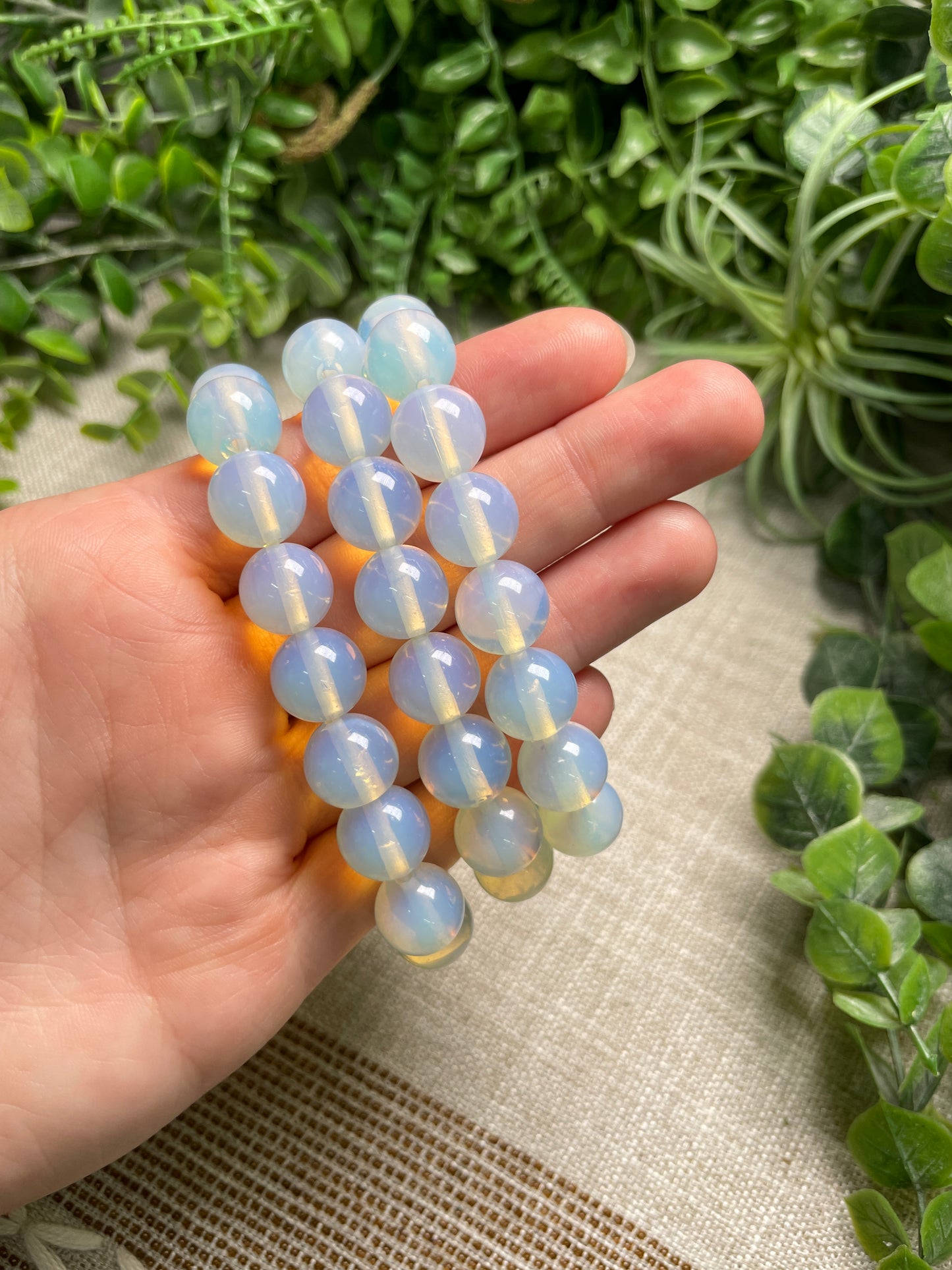 Opalite 12mm Beaded Bracelet