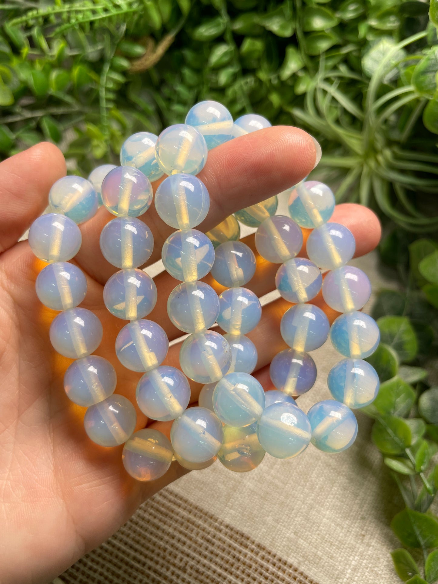 Opalite 12mm Beaded Bracelet