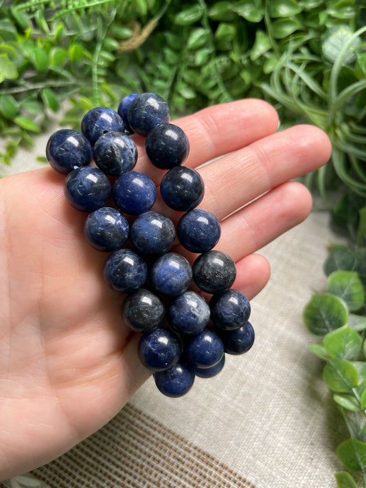 Sodalite 12mm Beaded Bracelet