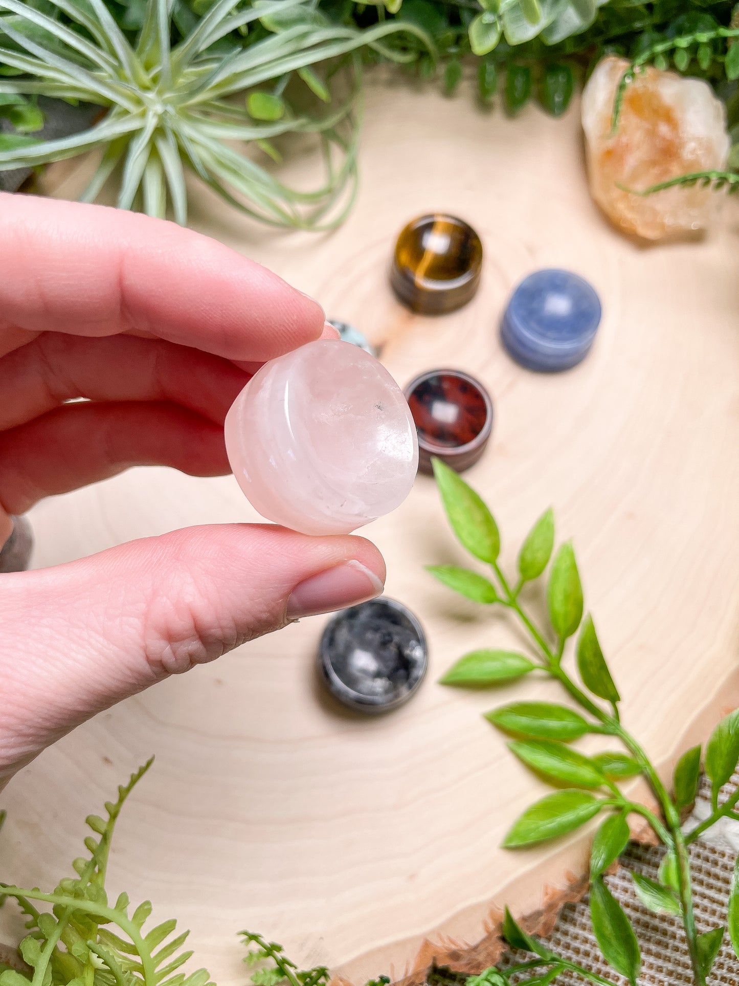 Crystal Sphere Holder/ Worry Stone