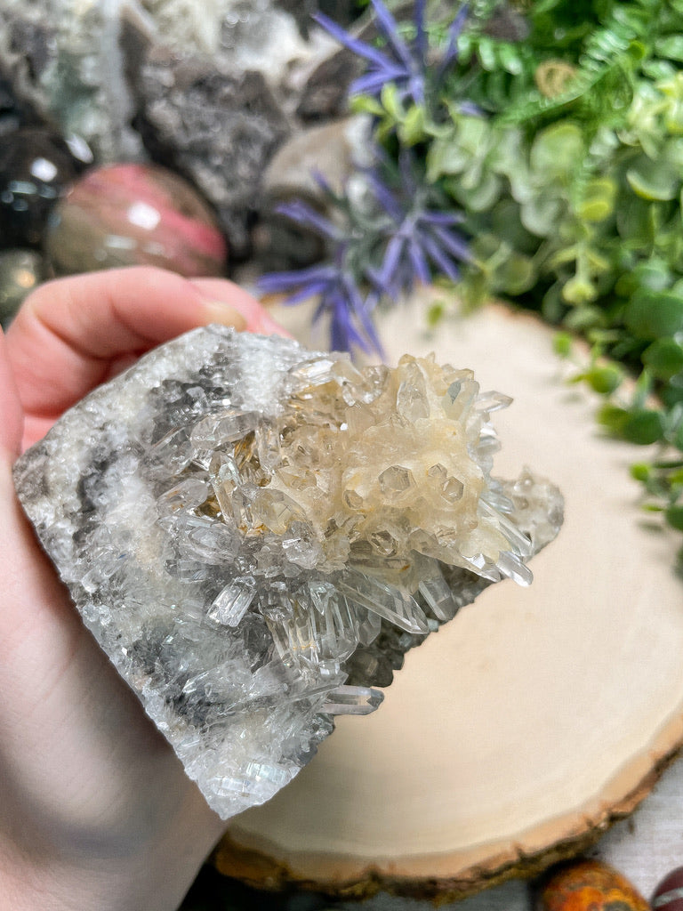 Quartz Cluster Skull